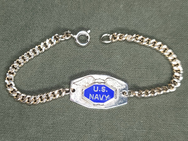 US Navy Sweetheart Set: Necklace Bracelet & Pin