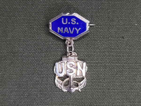 US Navy Sweetheart Set: Necklace Bracelet & Pin