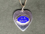 US Navy Sweetheart Set: Necklace Bracelet & Pin