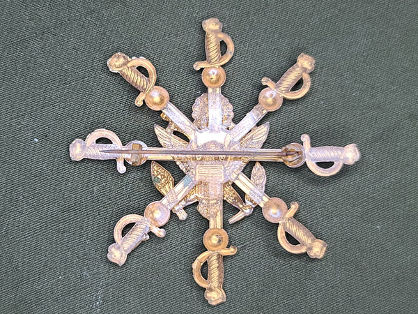 Celluloid Army Eagle and Sword Sweetheart Pin on Card