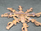 Celluloid Army Eagle and Sword Sweetheart Pin on Card
