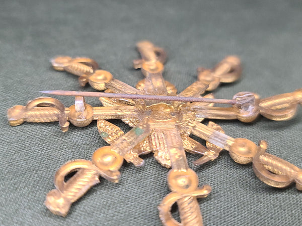 Celluloid Army Eagle and Sword Sweetheart Pin on Card