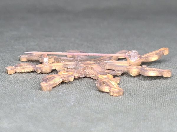 Celluloid Army Eagle and Sword Sweetheart Pin on Card