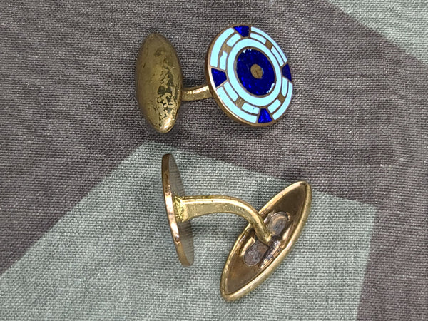German Art Deco Enamel Cuff Links