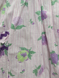 Purple Striped Flower Print Sleeveless Dress <br> (B-32" W-24" H-38")