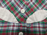 Green and Red Plaid Dress with White Trim <br> (B-33.5" W-26" H-36")