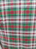Green and Red Plaid Dress with White Trim <br> (B-33.5" W-26" H-36")