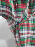 Green and Red Plaid Dress with White Trim <br> (B-33.5" W-26" H-36")