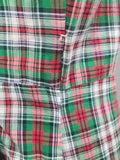Green and Red Plaid Dress with White Trim <br> (B-33.5" W-26" H-36")