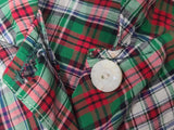 Green and Red Plaid Dress with White Trim <br> (B-33.5" W-26" H-36")