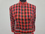 German Red and Black Plaid Dress with Heart Designs <br> (B-38" W-32" H-48")