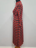 German Red and Black Plaid Dress with Heart Designs <br> (B-38" W-32" H-48")