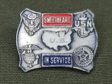 Small US Sweetheart in Service Pin