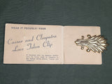 Caesar and Cleopatra Love Token Clip on Card (from the 1945 movie)