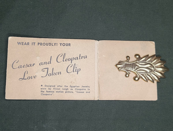 Caesar and Cleopatra Love Token Clip on Card (from the 1945 movie)