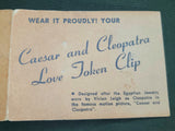 Caesar and Cleopatra Love Token Clip on Card (from the 1945 movie)