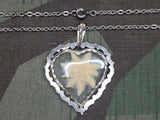 Edelweiss Flower Heart Shaped Necklace