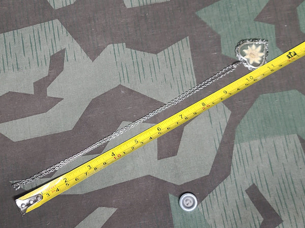 Edelweiss Flower Heart Shaped Necklace