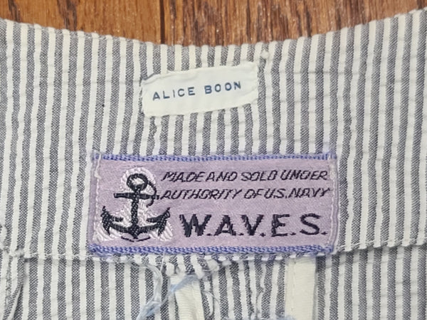 WAVES Seersucker Officer's Jacket and Hat with Covers (Named) <br> (B-41" W-32")
