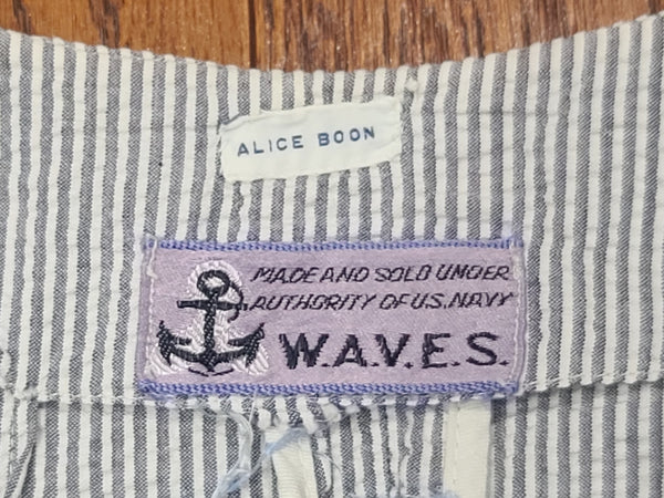 WAVES Seersucker Officer's Jacket and Hat with Covers (Named) <br> (B-41" W-32")