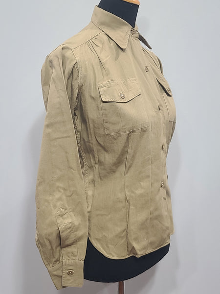 Khaki Women's Blouse (for WAC or Nurse) <br> (B-37" W-31.5")
