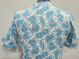 Soviet Blue Flower Print Dress <br> (B-39" W-37" H-48")