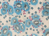 Soviet Blue Flower Print Dress <br> (B-39" W-37" H-48")