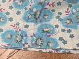 Soviet Blue Flower Print Dress <br> (B-39" W-37" H-48")