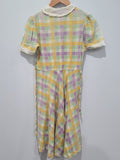 Pastel Plaid Lightweight Dress (AS-IS) <br> (B-32" W-26.5" H-36")