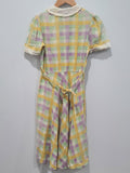 Pastel Plaid Lightweight Dress (AS-IS) <br> (B-32" W-26.5" H-36")