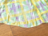 Pastel Plaid Lightweight Dress (AS-IS) <br> (B-32" W-26.5" H-36")