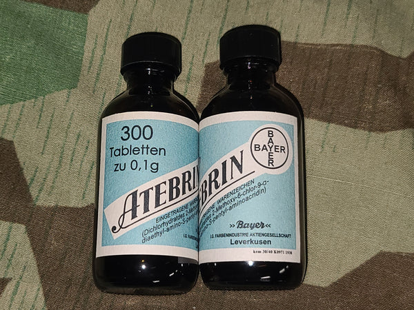 Reproduction Atebrin Anti-Malaria Medication Bottle