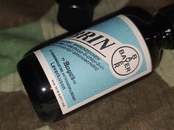 Reproduction Atebrin Anti-Malaria Medication Bottle