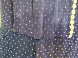 Navy Blue Polka Dot See-Through Dress <br> (B-36" W-28" H-35")