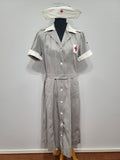 American Red Cross Gray Lady Short Sleeve Uniform Dress & Hat <br> (B-44" W-34" H-43")