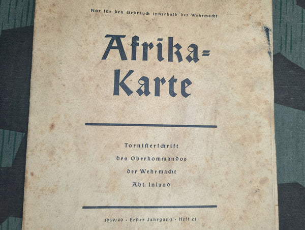 Afrika Karte Wehrmacht Tornisterschrift 1939/40