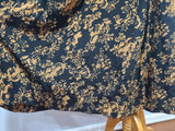 1930s Silk Print Dress <br> (B-43" W-35" H-44")