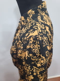 1930s Silk Print Dress <br> (B-43" W-35" H-44")