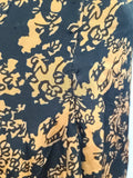 1930s Silk Print Dress <br> (B-43" W-35" H-44")