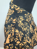 1930s Silk Print Dress <br> (B-43" W-35" H-44")