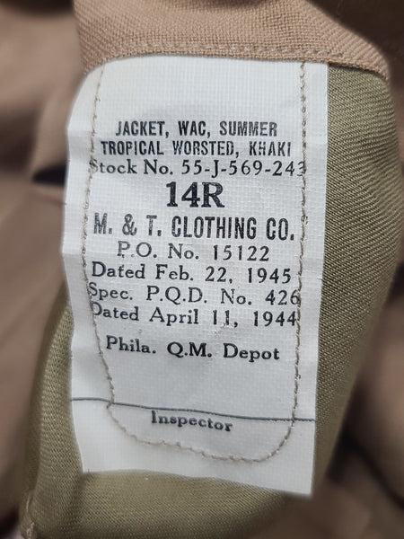 WAC Khaki Jacket 14R <br> (B-36" W-30")