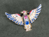 Coro Patriotic Rhinestone Eagle Pin