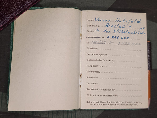 Lot of Pocket Calendar Books 1943-45 & Photo from Großdeutschland Soldier