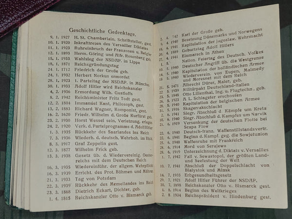 Lot of Pocket Calendar Books 1943-45 & Photo from Großdeutschland Soldier