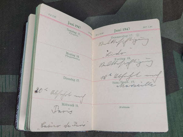 Lot of Pocket Calendar Books 1943-45 & Photo from Großdeutschland Soldier