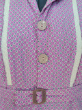 Purple/Pink Print Dress and Belt <br> (B-44" W-38" H-43")