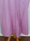 Purple/Pink Print Dress and Belt <br> (B-44" W-38" H-43")