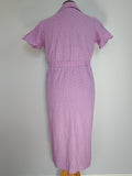 Purple/Pink Print Dress and Belt <br> (B-44" W-38" H-43")