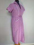 Purple/Pink Print Dress and Belt <br> (B-44" W-38" H-43")