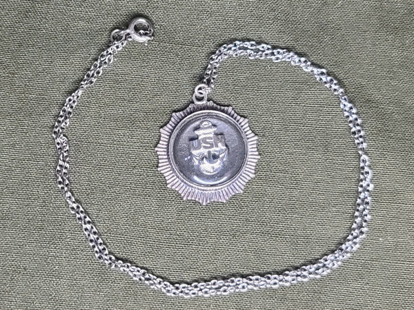 Navy Sterling Sweetheart Necklace